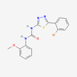 molecular formula C16H13BrN4O2S B5985737 N-[5-(2-bromophenyl)-1,3,4-thiadiazol-2-yl]-N'-(2-methoxyphenyl)urea 