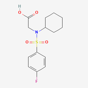 molecular formula C14H18FNO4S B5985815 N-cyclohexyl-N-[(4-fluorophenyl)sulfonyl]glycine 