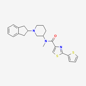 molecular formula C23H25N3OS2 B5985867 N-[1-(2,3-dihydro-1H-inden-2-yl)-3-piperidinyl]-N-methyl-2-(2-thienyl)-1,3-thiazole-4-carboxamide 