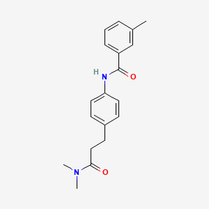 molecular formula C19H22N2O2 B5985887 N-{4-[3-(dimethylamino)-3-oxopropyl]phenyl}-3-methylbenzamide 