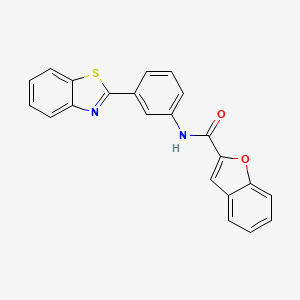 molecular formula C22H14N2O2S B5985952 N-[3-(1,3-benzothiazol-2-yl)phenyl]-1-benzofuran-2-carboxamide 