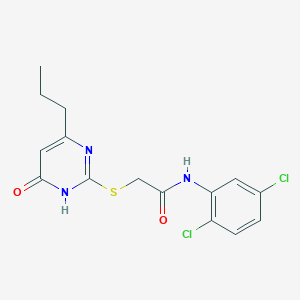 molecular formula C15H15Cl2N3O2S B5985978 N-(2,5-DICHLOROPHENYL)-2-[(6-OXO-4-PROPYL-1,6-DIHYDRO-2-PYRIMIDINYL)SULFANYL]ACETAMIDE 