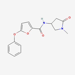 molecular formula C16H16N2O4 B5986002 N-(1-methyl-5-oxopyrrolidin-3-yl)-5-phenoxyfuran-2-carboxamide 