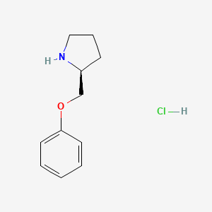 molecular formula C11H16ClNO B598612 (S)-2-(phenoxymethyl)pyrrolidine hydrochloride CAS No. 174213-52-6