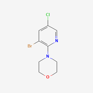 molecular formula C9H10BrClN2O B598614 4-(3-Bromo-5-chloropyridin-2-yl)morpholine CAS No. 1199773-36-8