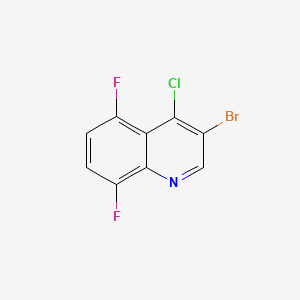 molecular formula C9H3BrClF2N B598618 3-Bromo-4-chloro-5,8-difluoroquinoline CAS No. 1204811-16-4