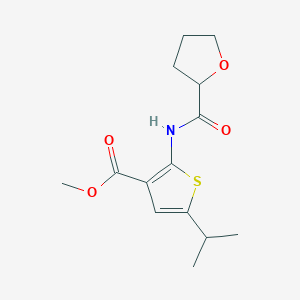 molecular formula C14H19NO4S B5986347 Methyl 2-(oxolane-2-carbonylamino)-5-propan-2-ylthiophene-3-carboxylate 