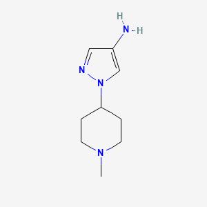molecular formula C9H16N4 B598636 1-(1-methylpiperidin-4-yl)-1H-pyrazol-4-amine CAS No. 1201935-36-5