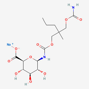 molecular formula C15H25N2NaO10 B598651 Meprobamate N-|A-D-Glucuronide Sodium Salt CAS No. 15060-28-3