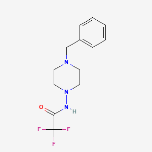 molecular formula C13H16F3N3O B598653 N-(4-benzylpiperazin-1-yl)-2,2,2-trifluoroacetamide CAS No. 1198285-47-0