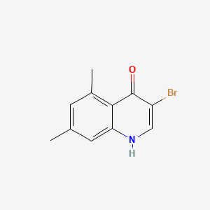 molecular formula C11H10BrNO B598658 3-Bromo-5,7-dimethylquinolin-4(1H)-one CAS No. 1204812-06-5