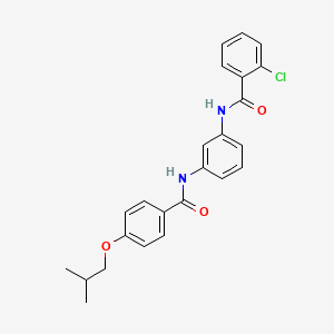 molecular formula C24H23ClN2O3 B5986591 2-chloro-N-[3-[[4-(2-methylpropoxy)benzoyl]amino]phenyl]benzamide 