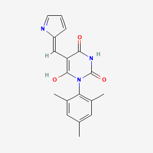 1-mesityl-5-(1H-pyrrol-2-ylmethylene)-2,4,6(1H,3H,5H)-pyrimidinetrione