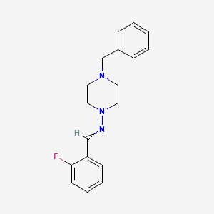 4-benzyl-N-(2-fluorobenzylidene)-1-piperazinamine
