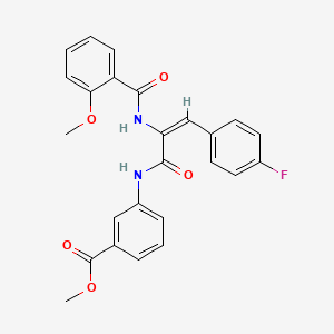 molecular formula C25H21FN2O5 B5986671 Methyl 3-[(2E)-3-(4-fluorophenyl)-2-[(2-methoxyphenyl)formamido]prop-2-enamido]benzoate 
