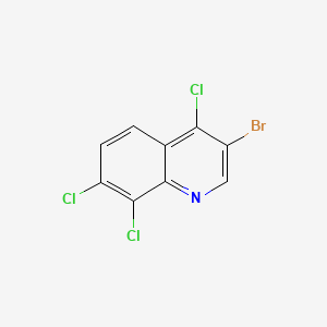 molecular formula C9H3BrCl3N B598669 3-Bromo-4,7,8-trichloroquinoline CAS No. 1204810-10-5