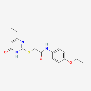 N-(4-ethoxyphenyl)-2-[(4-ethyl-6-oxo-1,6-dihydro-2-pyrimidinyl)thio]acetamide