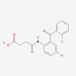 B5986716 4-{[4-bromo-2-(2-chlorobenzoyl)phenyl]amino}-4-oxobutanoic acid CAS No. 5686-88-4