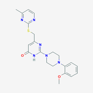 2-[4-(2-methoxyphenyl)-1-piperazinyl]-6-{[(4-methyl-2-pyrimidinyl)thio]methyl}-4(3H)-pyrimidinone