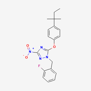 5-[4-(1,1-dimethylpropyl)phenoxy]-1-(2-fluorobenzyl)-3-nitro-1H-1,2,4-triazole