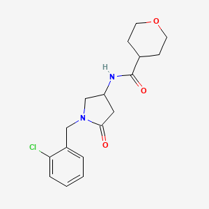 N-[1-(2-chlorobenzyl)-5-oxo-3-pyrrolidinyl]tetrahydro-2H-pyran-4-carboxamide