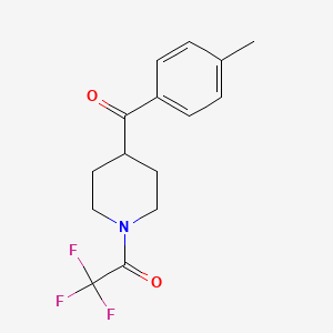 molecular formula C15H16F3NO2 B598674 2,2,2-Trifluoro-1-(4-(4-methylbenzoyl)piperidin-1-yl)ethanone CAS No. 1198285-26-5