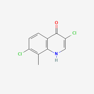 molecular formula C10H7Cl2NO B598680 3,7-Dichloro-8-methylquinolin-4(1H)-one CAS No. 1204811-73-3