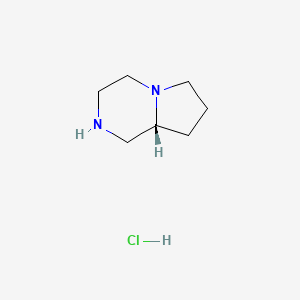 molecular formula C7H15ClN2 B598684 (R)-Octahydropyrrolo[1,2-a]pyrazine hydrochloride CAS No. 1204603-41-7