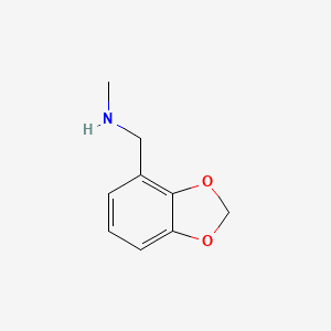 molecular formula C9H11NO2 B598686 1-(苯并[d][1,3]二氧杂-4-基)-N-甲基甲胺 CAS No. 110931-73-2