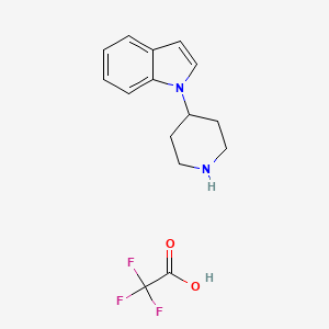 molecular formula C15H17F3N2O2 B598688 1-(Piperidin-4-yl)-1H-indole trifluoroacetate CAS No. 1198286-07-5