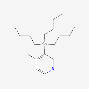 molecular formula C18H33NSn B598690 4-Methyl-3-(tributylstannyl)pyridine CAS No. 1204580-81-3