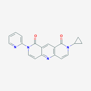 molecular formula C19H14N4O2 B5986928 2-CYCLOPROPYL-8-(PYRIDIN-2-YL)-1H,2H,8H,9H-PYRIDO[4,3-B]1,6-NAPHTHYRIDINE-1,9-DIONE 