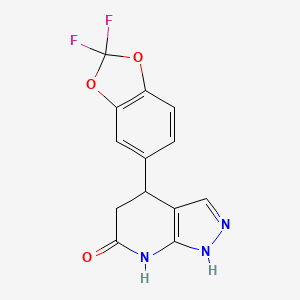 molecular formula C13H9F2N3O3 B5986946 4-(2,2-Difluoro-1,3-benzodioxol-5-yl)-1,4,5,7-tetrahydropyrazolo[3,4-b]pyridin-6-one 