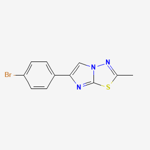 molecular formula C11H8BrN3S B5986965 6-(4-bromophenyl)-2-methylimidazo[2,1-b][1,3,4]thiadiazole 