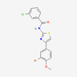 molecular formula C17H12BrClN2O2S B5987138 N-[4-(3-bromo-4-methoxyphenyl)-1,3-thiazol-2-yl]-3-chlorobenzamide 