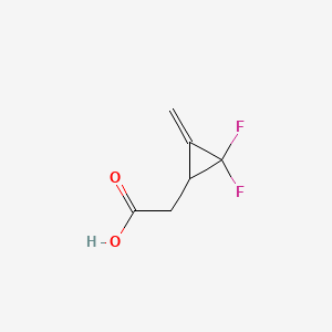 molecular formula C6H6F2O2 B598727 (2,2-Difluoro-3-Methylenecyclopropyl)Acetic Acid CAS No. 199176-95-9