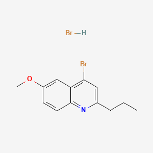 molecular formula C13H15Br2NO B598738 4-Bromo-6-methoxy-2-propylquinoline hydrobromide CAS No. 1204811-54-0