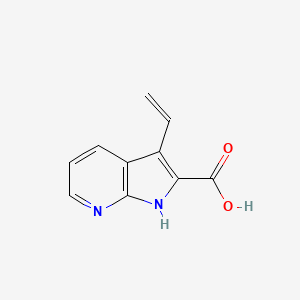 molecular formula C10H8N2O2 B598741 1H-Pyrrolo[2,3-b]pyridine-2-carboxylic acid, 3-ethenyl- CAS No. 1204475-93-3