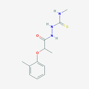 molecular formula C12H17N3O2S B5987412 N-methyl-2-[2-(2-methylphenoxy)propanoyl]hydrazinecarbothioamide 