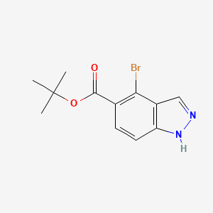 molecular formula C12H13BrN2O2 B598743 tert-Butyl 4-bromo-1H-indazole-5-carboxylate CAS No. 1203662-37-6
