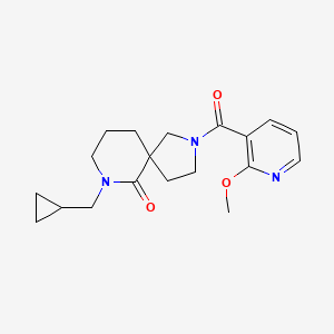 molecular formula C19H25N3O3 B5987435 7-(cyclopropylmethyl)-2-[(2-methoxy-3-pyridinyl)carbonyl]-2,7-diazaspiro[4.5]decan-6-one 