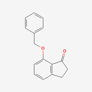 molecular formula C16H14O2 B598750 7-(Benzyloxy)-2,3-dihydro-1H-inden-1-one CAS No. 125494-84-0