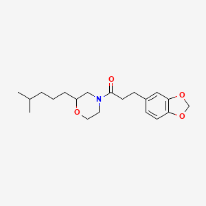 molecular formula C20H29NO4 B5987543 4-[3-(1,3-benzodioxol-5-yl)propanoyl]-2-(4-methylpentyl)morpholine 