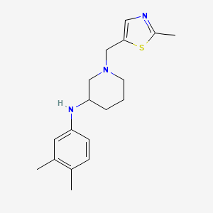 molecular formula C18H25N3S B5987837 N-(3,4-dimethylphenyl)-1-[(2-methyl-1,3-thiazol-5-yl)methyl]piperidin-3-amine 