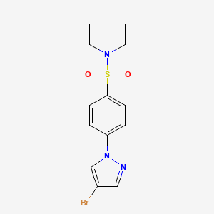 molecular formula C13H16BrN3O2S B598784 4-(4-Bromo-1H-pyrazol-1-YL)-N,N-diethylbenzenesulfonamide CAS No. 1199773-40-4