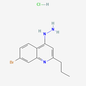 7-Bromo-4-hydrazino-2-propylquinoline hydrochloride