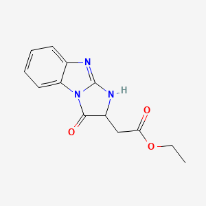 molecular formula C13H13N3O3 B5988037 ethyl (3-oxo-2,3-dihydro-1H-imidazo[1,2-a]benzimidazol-2-yl)acetate 
