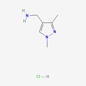 molecular formula C6H12ClN3 B598805 (1,3-Dimethyl-1H-Pyrazol-4-Yl)Methanamine Hydrochloride CAS No. 1197235-02-1