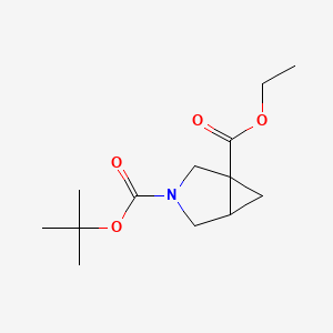 molecular formula C13H21NO4 B598810 Ethyl 3-Boc-3-azabicyclo[3.1.0]hexane-1-carboxylate CAS No. 1204820-62-1