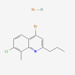 4-Bromo-7-chloro-8-methyl-2-propylquinoline hydrobromide
